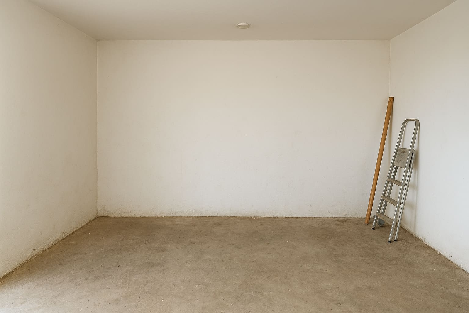The same storeroom empty and swept after Alpha Junk Removing cleared it